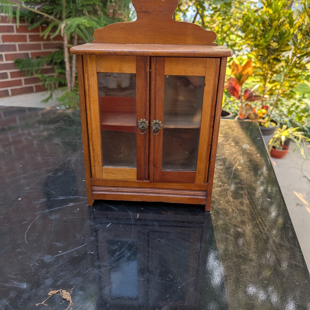 Vintage Wooden Display Cabinet